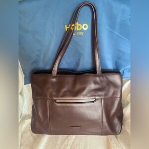HOBO Case in Point Leather Tote Bag - Chocolate